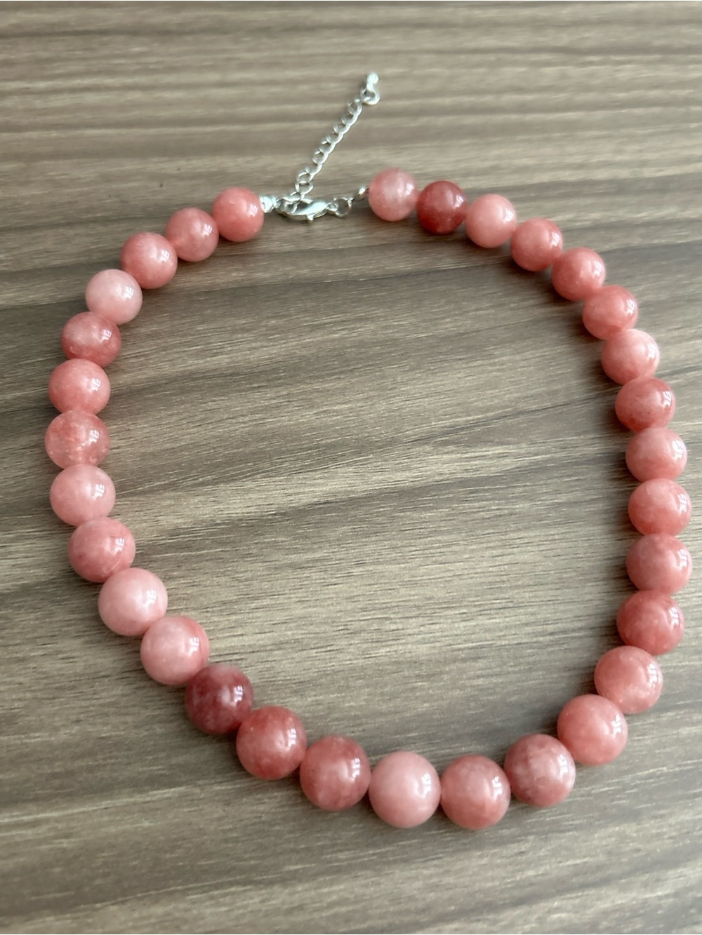 Coral Bead Choker Necklace Q1143 - Picture 3 of 3